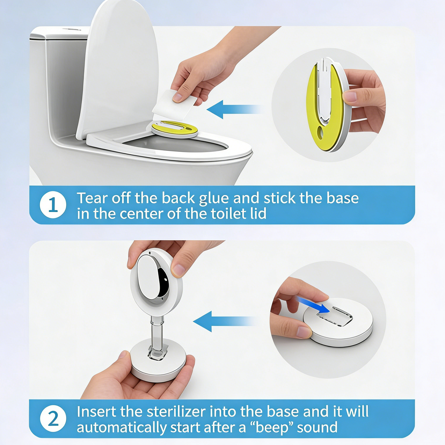 HERHOOG Toilet Seat Guardian: Fully Automatic Disinfection, Odor Removal, and UV Sterilization Device