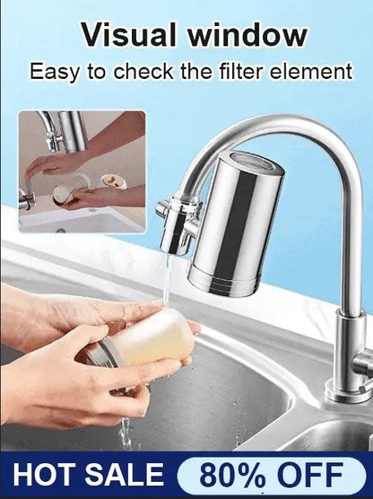PVZXR🔥 Installation-free Stainless Steel Household Faucet Water Purifier