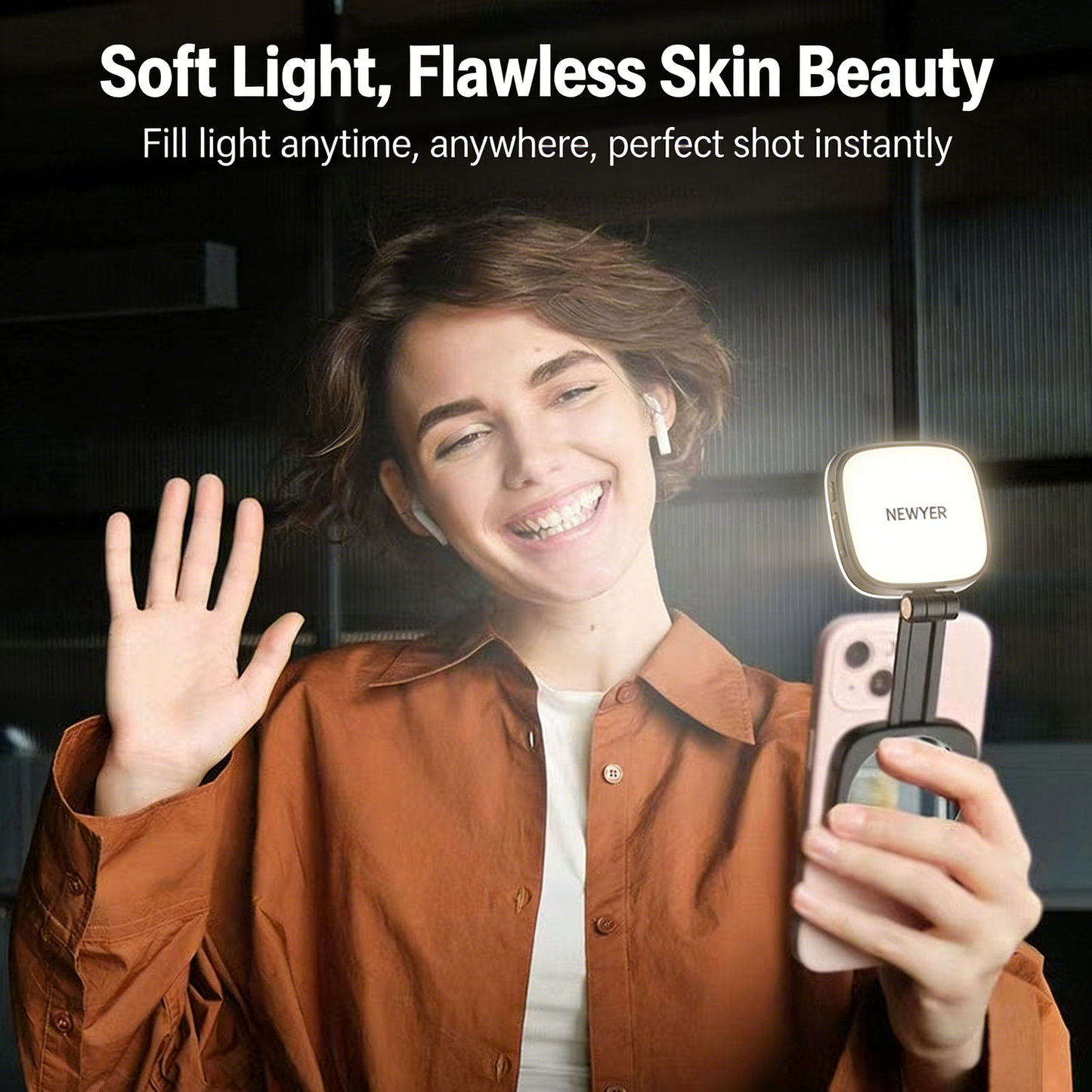 Panda Lamp Magnetic Phone Fill Light Beauty Flip Extended Shooting Video