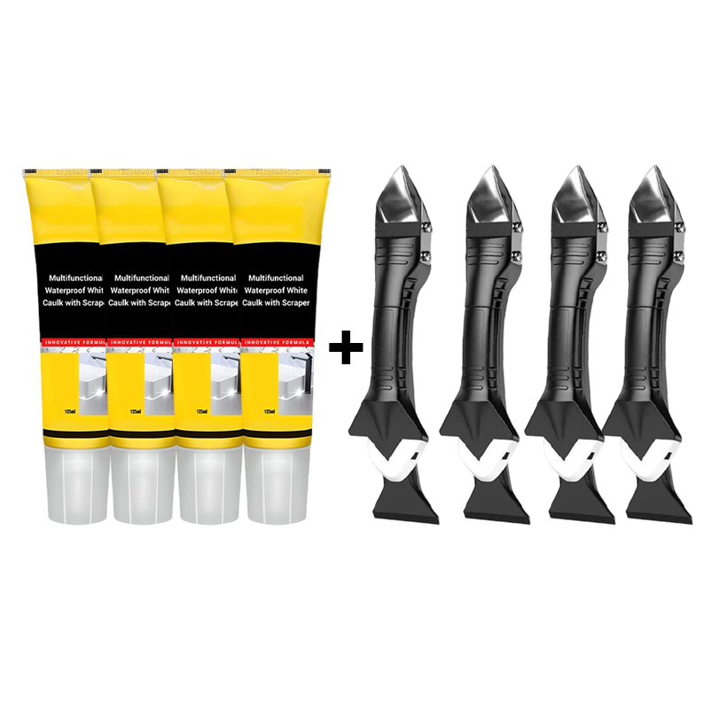 💥Multifunctional Waterproof White Caulk with Scraper