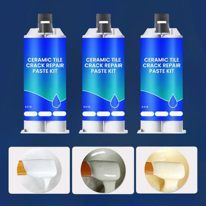 🪒KLAISE® Worry-Free Helper🏗！Ceramic Tile Crack Repair Paste Kit
