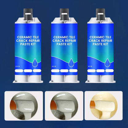 🪒KLAISE® Worry-Free Helper🏗！Ceramic Tile Crack Repair Paste Kit