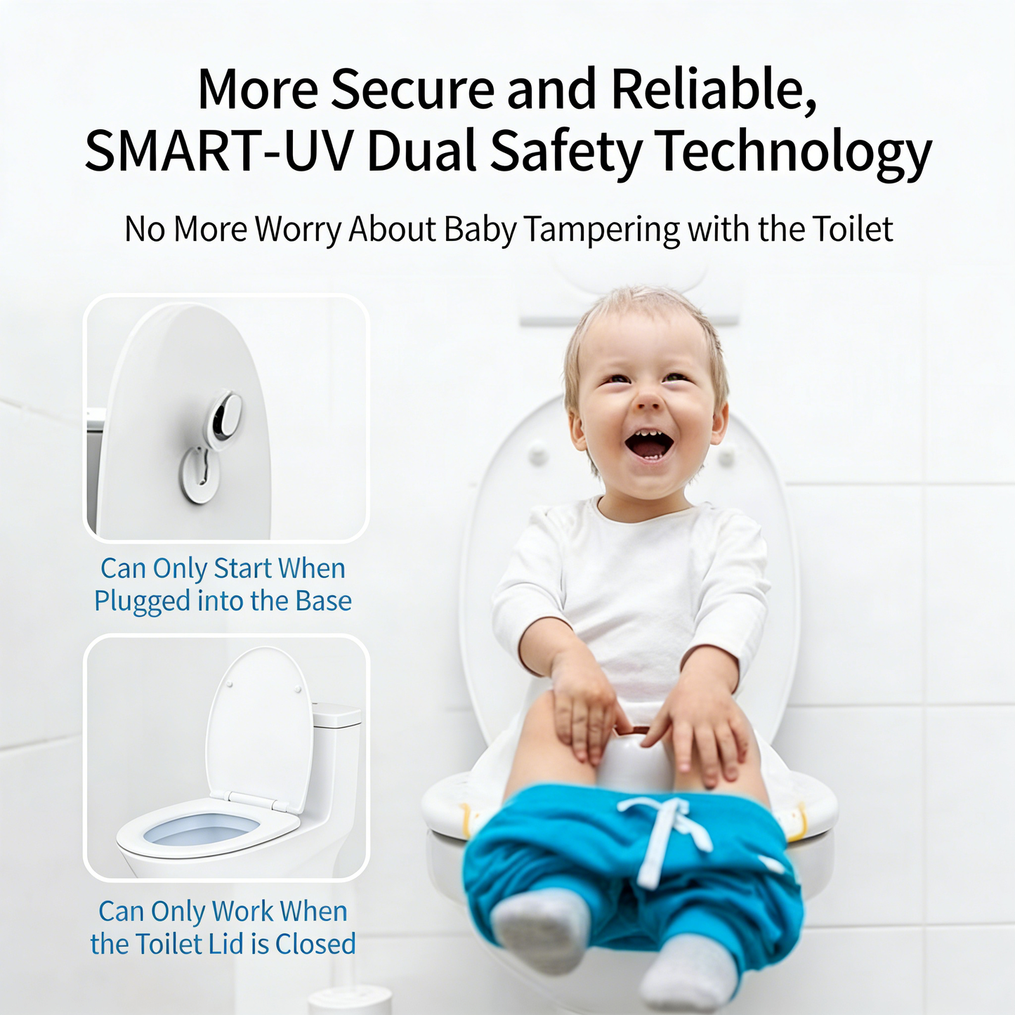 HERHOOG Toilet Seat Guardian: Fully Automatic Disinfection, Odor Removal, and UV Sterilization Device