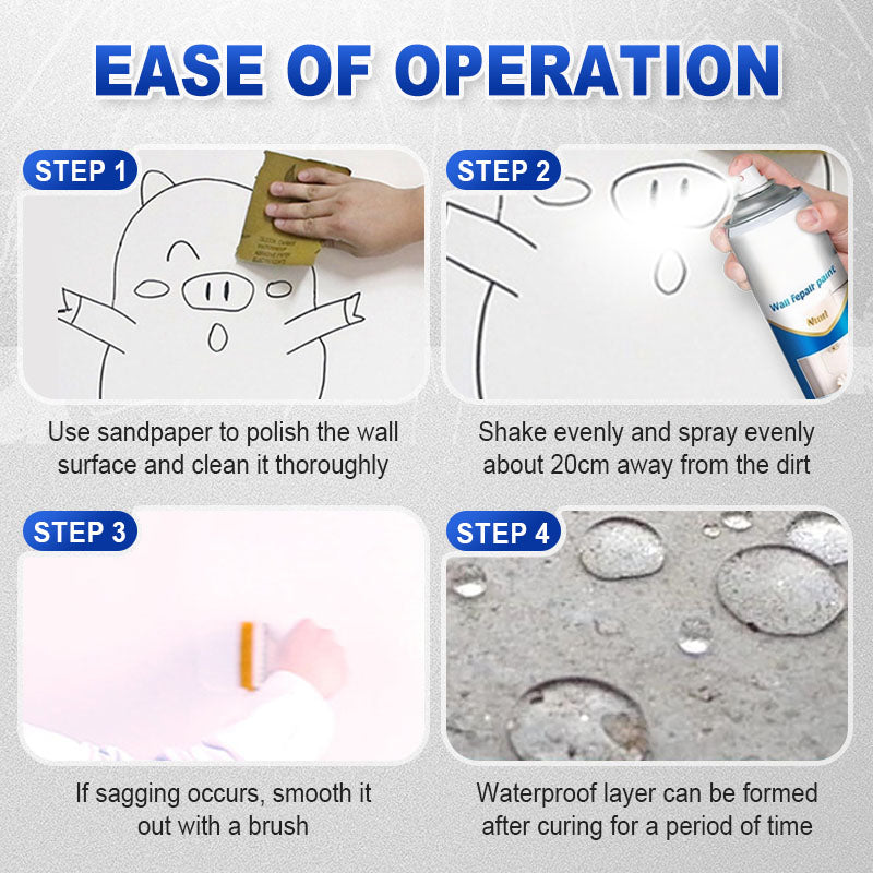 Water-Based White Paint Spray for Wall