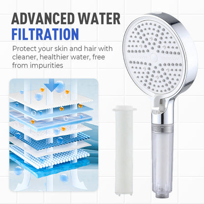 6-Mode High Pressure Handheld Shower Head with Filter